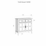 Тумба «Квадро-С» 22-1000 (олива серый 7002/антик 24) 